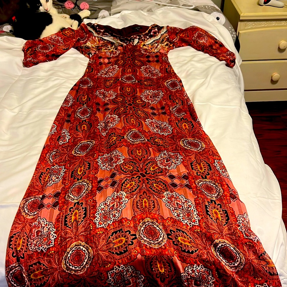 Bohemian style, maxi dress, never been worn